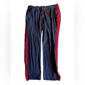 Men's Vintage Polo Ralph Lauren Sweatpants Joggers Y2k, Navy Red, Size XL